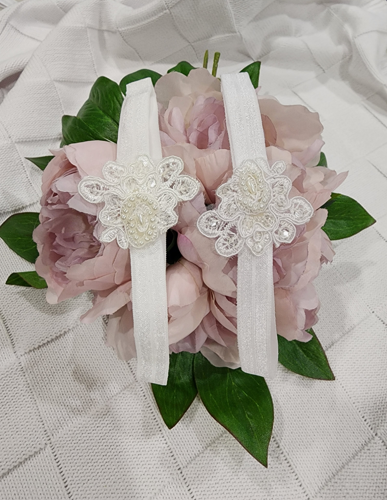 Mini Pearl flower Lace headband